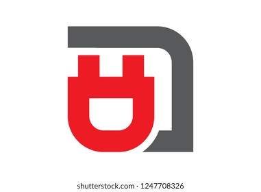 simple monochrome square electricity logo