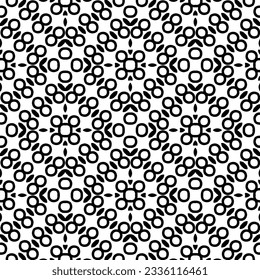 Simple monochrome texture. Abstract background. seamless repeating pattern.Black and white color.