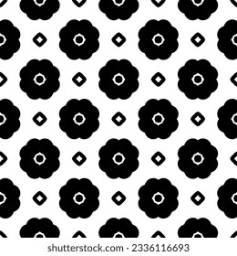 Simple monochrome texture. Abstract background. seamless repeating pattern.Black and white color.