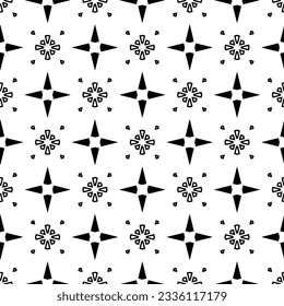 Simple monochrome texture. Abstract background. seamless repeating pattern.Black and white color.