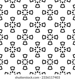 Simple monochrome texture. Abstract background. seamless repeating pattern.Black and white color.