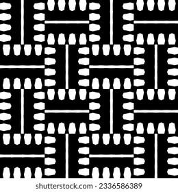 Simple monochrome texture. Abstract background. seamless repeating pattern.Black and white color.
