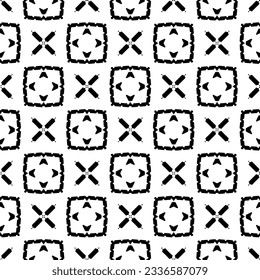 Simple monochrome texture. Abstract background. seamless repeating pattern.Black and white color.