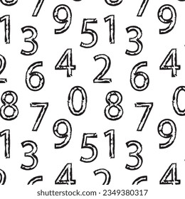 Simple monochrome wallpaper and background with scattered numbers