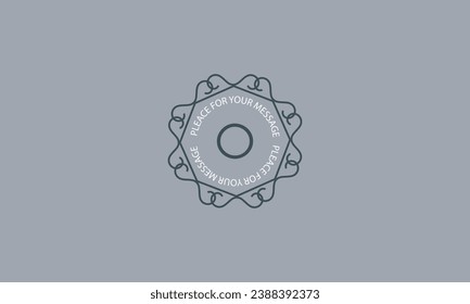 Simple monogram design with space for text and initial letter O. Logo concept, business sign, etc.