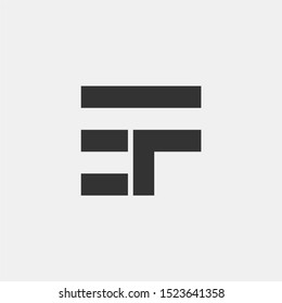 simple monogram FE/EF logo initial