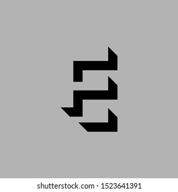 simple monogram FE/EF logo initial