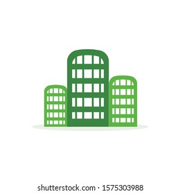 simple monogram green apartment logo