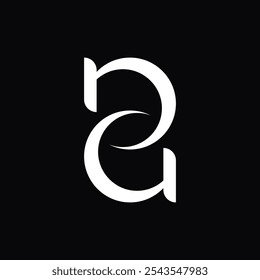einfaches Monogramm der Buchstaben D und G