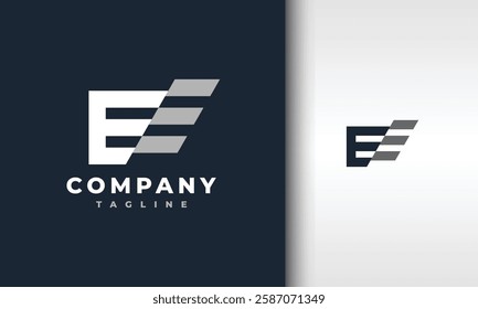 simple monogram letter EE logo