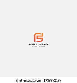 Simple monogram letter F square logo