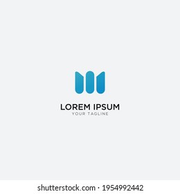 simple monogram letter M abstract logo