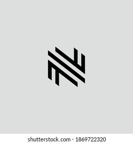 Simple monogram letter N vector design