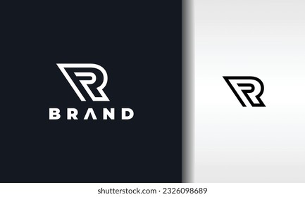 simple monogram letter PR logo