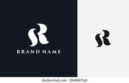 simple monogram letter SR logo