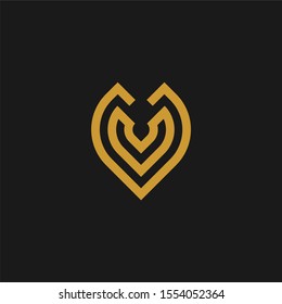 simple monogram letter v logo