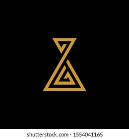 logo simple en monograma zg