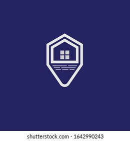 Simple Monogram Logo / Icon About Home and Pin
