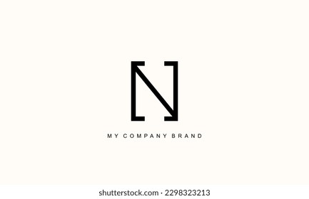 A simple monogram logo initial letter N