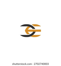 einfaches Monogramm oder Logo Buchstabe D E