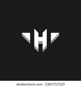 Simple monogram logo letter H