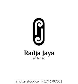 Simple Monogram Logo Letter J and R Combination, suitable for ethnic brand