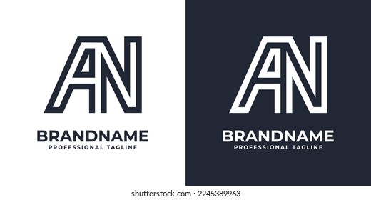 Simple AN Monogram Logo, suitable for any business with AN or NA initial.