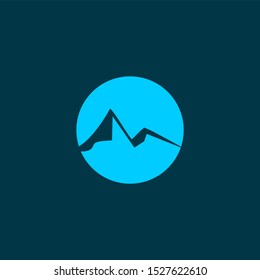 simple monogram mountain logo design