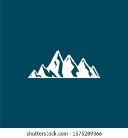 simple monogram mountain logo design