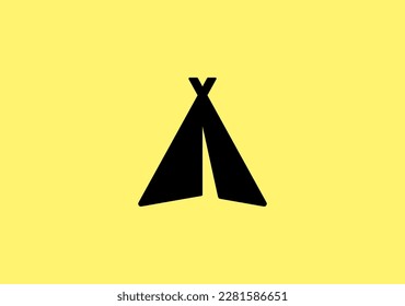 simple monogram symbol based on camp badge