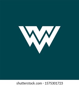 simple monogram wm/mw logo design