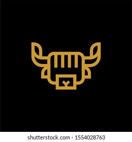 simple monogram yak logo design