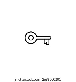 Icono de línea de clave simple en línea