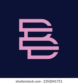 Einfache Monoline Letter B und Coffee Bean Logo Design