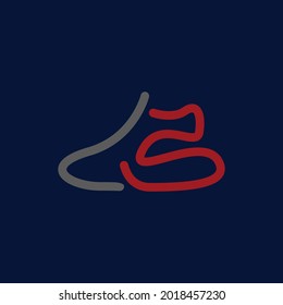 Simple monoline letter CS or shoes for your company.
