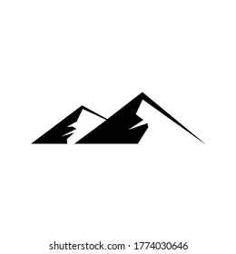 simple montains shadow logo vector illustration