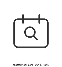 Simple month line icon. Premium symbol in stroke style. Design of month icon. Vector illustration.