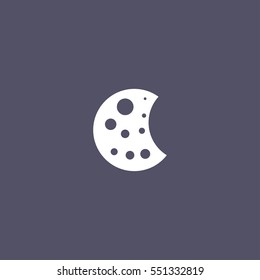 simple moon icon design