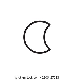 Simple Moon Icon, Vector Illustration
