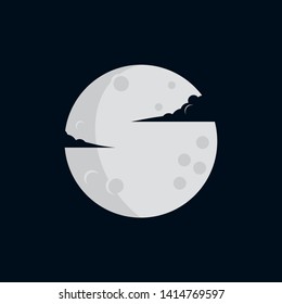 Simple Moon Light Vector Logo