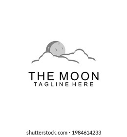 Simple moon logo template vector