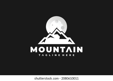 einfaches Mond-Schwarzes Logo