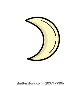 Simple moon. Mystic. Halloween. Doodle style illustration
