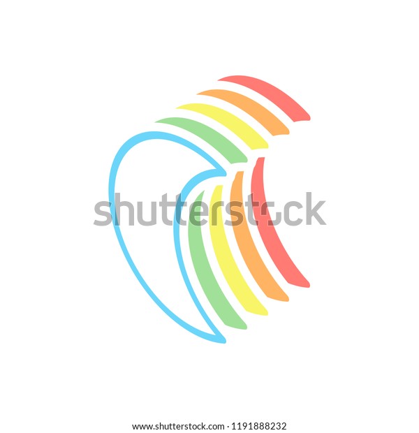 Simple moon.\
Weather symbol. Linear icon with thin outline. Stack of colorful\
isometric icons on white\
background