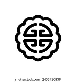 Simple Mooncake icon. The icon can be used for websites, print templates, presentation templates, illustrations, etc