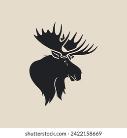 Simple Moose Logo, Moose Vector Logo