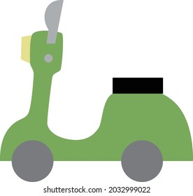 Simple moped bike, scooter color icon