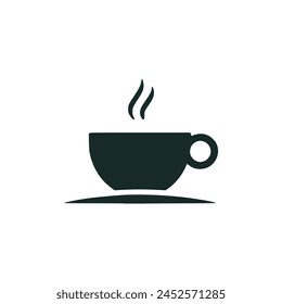 simple morning coffee logo vector illustration template design