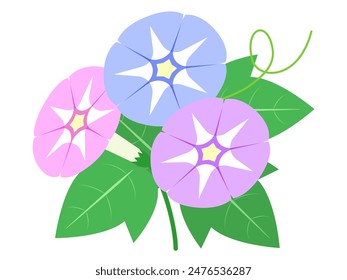 Ilustración plana simple de la gloria de la mañana