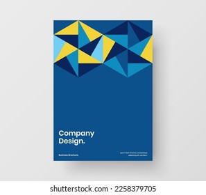 Einfache Mosaikformen Pamphlet-Konzept. Premium-Katalog-Cover Vektordesign-Vorlage.